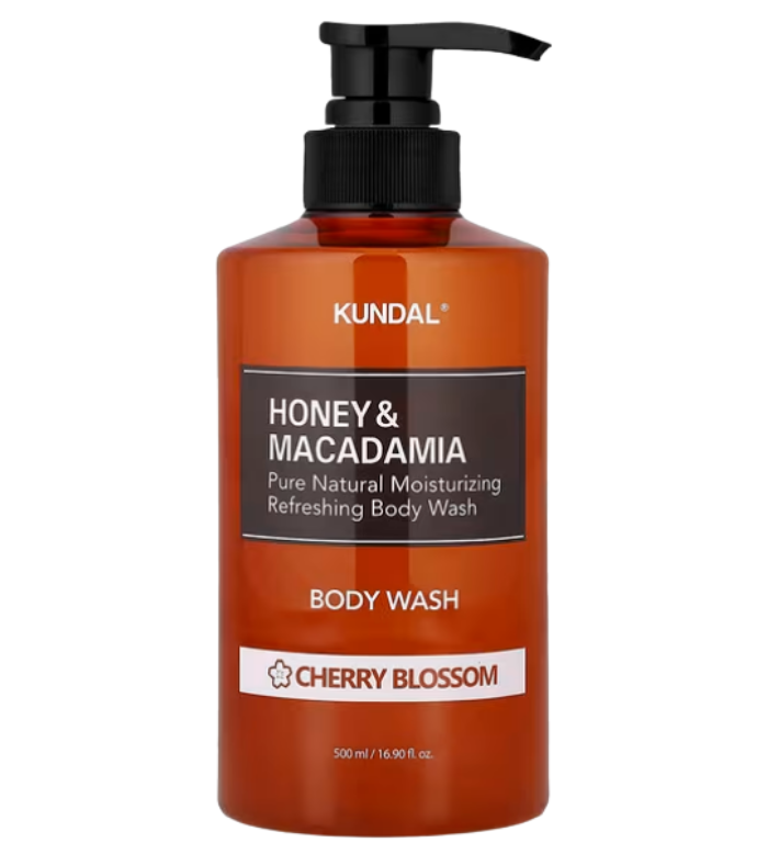 KUNDAL Honey & Macadamic Pure Natural Moisturizing Refreshing Body Wash Cherry Blossom 500ml