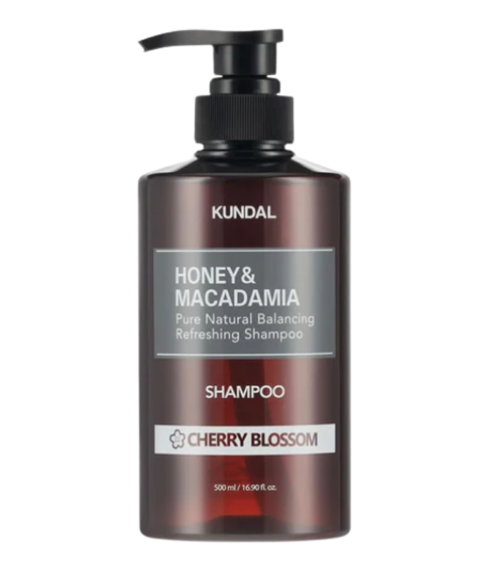 KUNDAL Honey & Macadamia Pure Natural Balancing Refreshing Shampoo Cherry Blossom 500ml