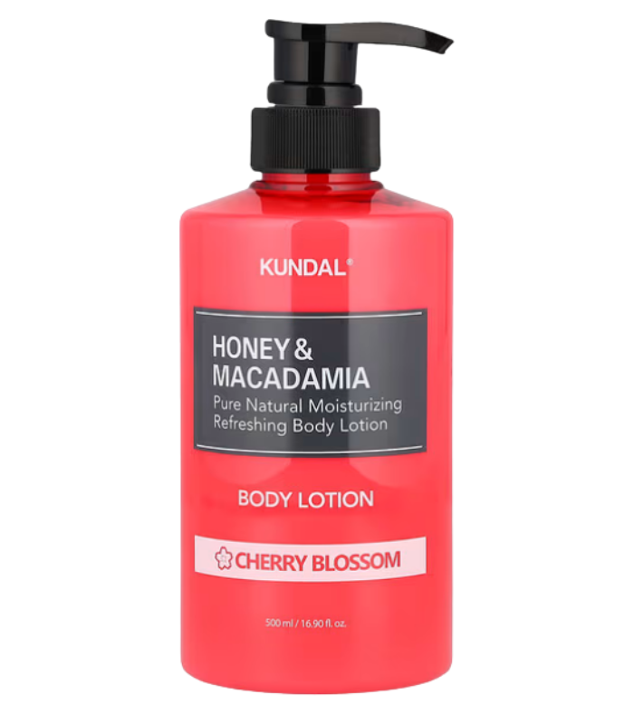 KUNDAL Honey & Macadamia Pure Natural Moisturizing Refreshing Body Lotion Cherry Blossom 500ml