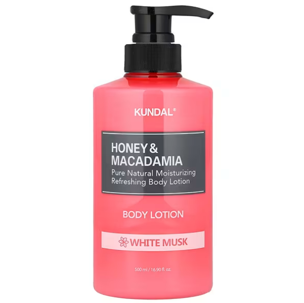 KUNDAL Honey & Macadamia Pure Natural Moisturizing Refreshing Body   Lotion White Musk 500ml